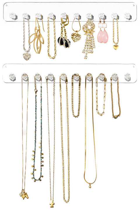 Wall-Mounted Necklace Organizer & Holder (2-Pack) Boxy Concepts