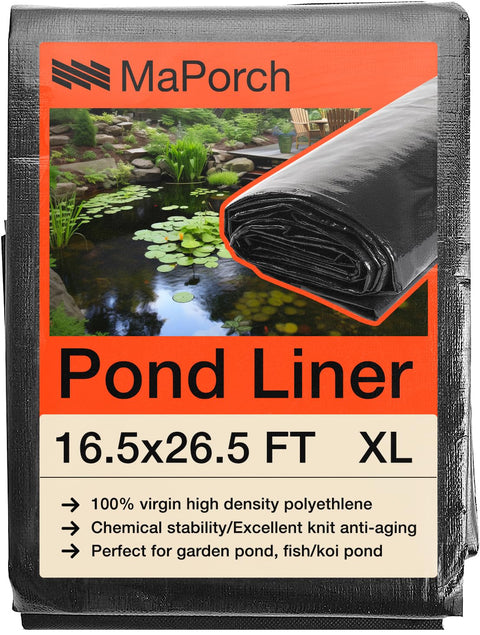 MaPorch Waterproof Pond Liner- Black MaPorch