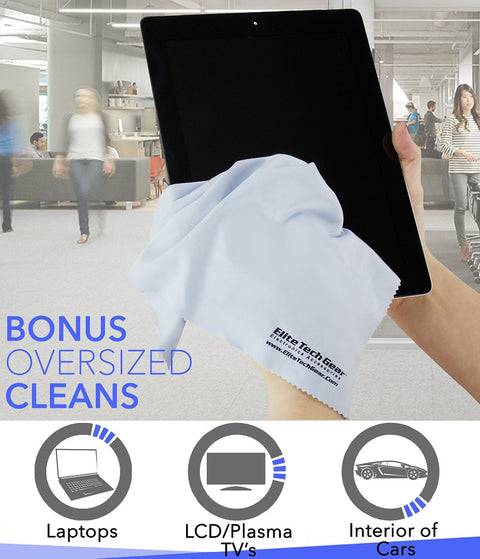 Elite Tech Gear Microfiber Cloth Bulk Blue Elite Tech Gear
