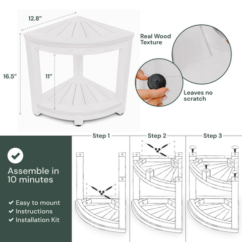 Rohkex Corner Shower Stool- HDPE Rohkex