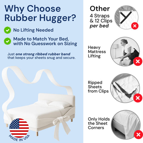 Ribbed Rubber Band Bed Sheet Straps Rubber Hugger