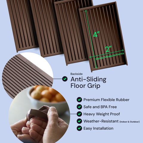 CasterMaster Non Slip Furniture Pads Brown CasterMaster