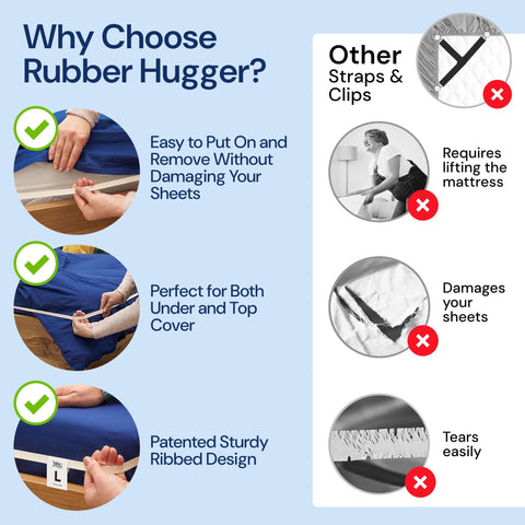 Ribbed Rubber Band Bed Sheet Straps Rubber Hugger