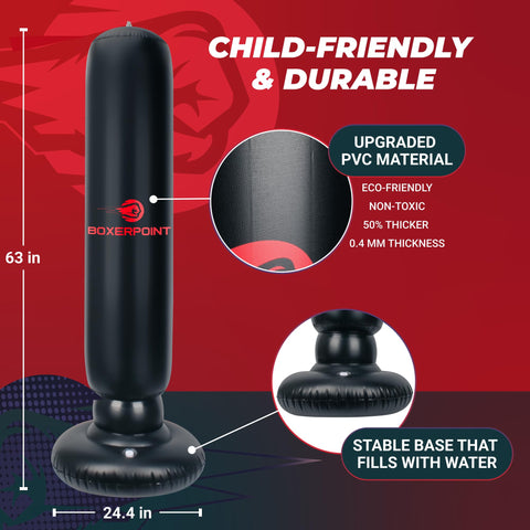 Boxerpoint Inflatable Punching Bag for Kids Boxerpoint