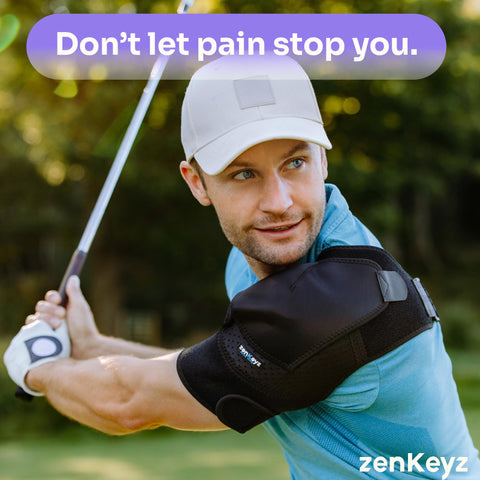 Adjustable Neoprene Shoulder Brace with Ice/Heat Pack Pocket Zenkeyz