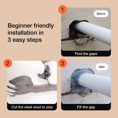MaPorch Mice Control Steel Wool+ Gloves & Scissors MaPorch