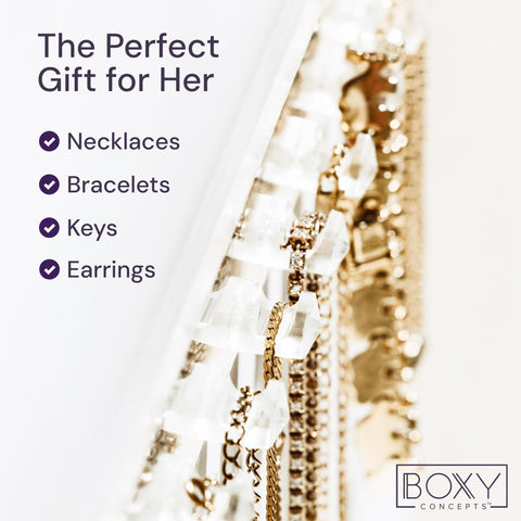 Wall-Mounted Necklace Organizer & Holder (2-Pack) Boxy Concepts