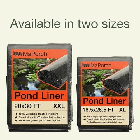 MaPorch Waterproof Pond Liner- Black MaPorch