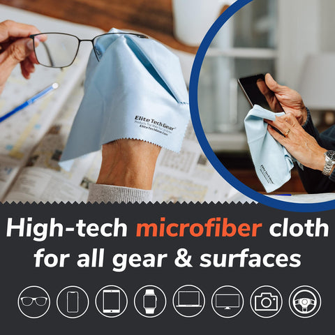 Elite Tech Gear Microfiber Cloth Bulk Blue Elite Tech Gear