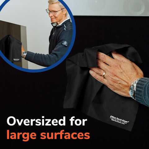 Elite Tech Gear Microfiber Cloth Bulk Black Elite Tech Gear