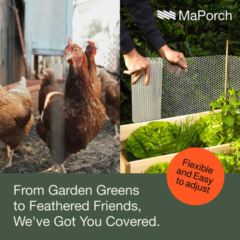 MaPorch Plastic Mesh Fencing for Garden, Pets & DIY Projects (15.7 In. x 10 Ft.) MaPorch