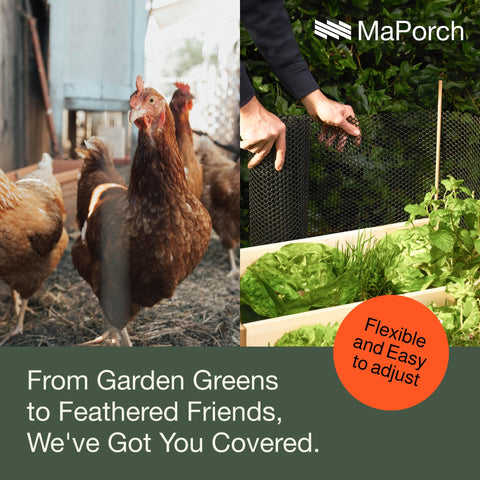 MaPorch Plastic Mesh Fencing for Garden, Pets & DIY Projects (15.7 In. x 10 Ft.) MaPorch