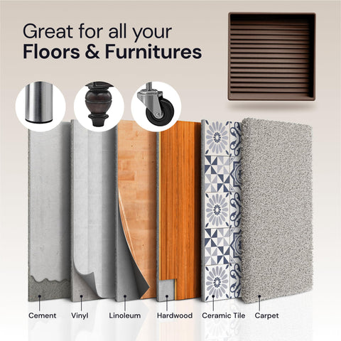 CasterMaster Non Slip Furniture Pads Brown CasterMaster