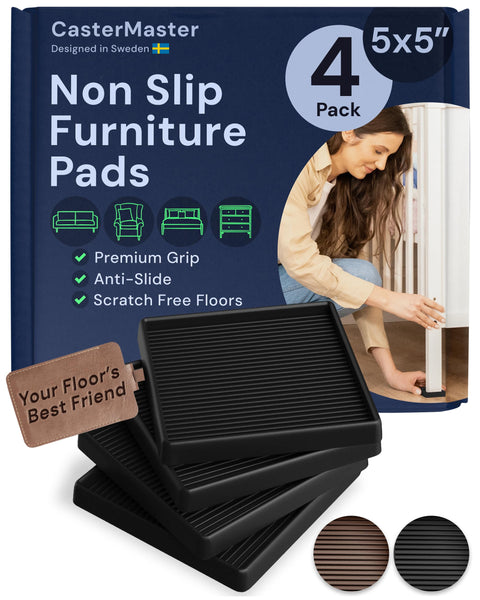 CasterMaster Non Slip Furniture Pads Black CasterMaster
