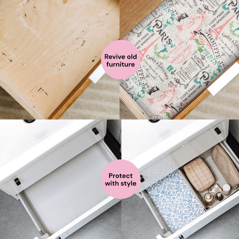 Scented Drawer Paper Liners (6-Pack Non-Adhesive Sheets) Elodie Essentials
