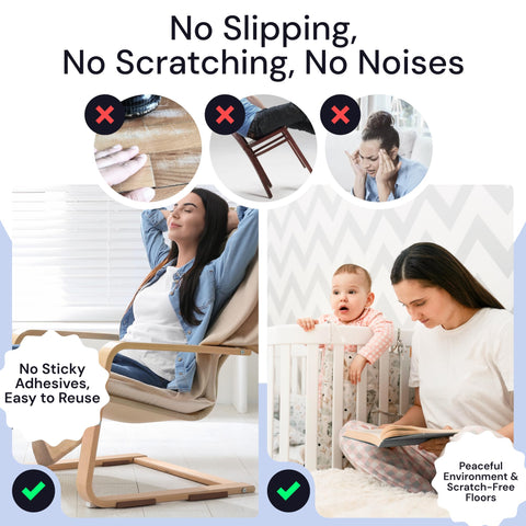 CasterMaster Non Slip Furniture Pads Brown CasterMaster