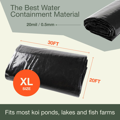 MaPorch Waterproof Pond Liner- Black MaPorch