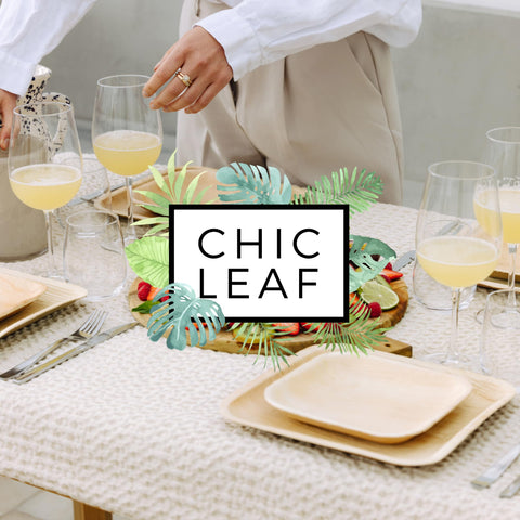 Chic Leaf Palm Leaf Trays – 10 Pack 22x12" Chic Leaf