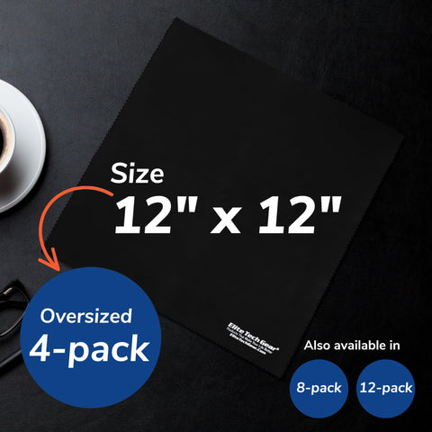 Elite Tech Gear Microfiber Cloth Bulk Black Elite Tech Gear