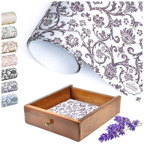 Scented Drawer Paper Liners (6-Pack Non-Adhesive Sheets) Elodie Essentials