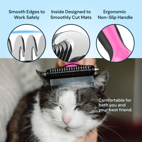MalsiPree Pet Grooming Brush Tool Matted Pet Hair- Small Malsipree
