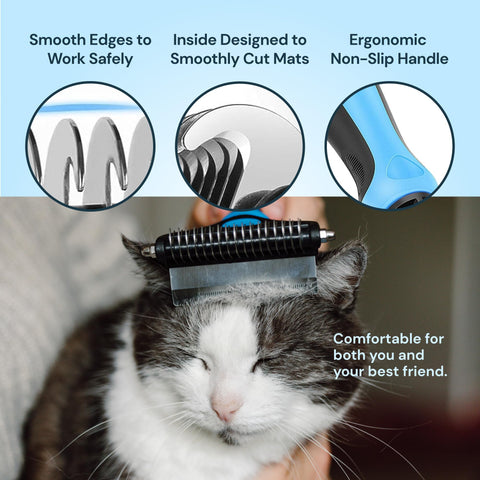 MalsiPree Pet Grooming Brush Tool Matted Pet Hair- Small Malsipree