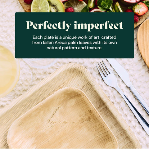 Chic Leaf Palm Leaf Plates Bulk – 10" 7" Chic Leaf