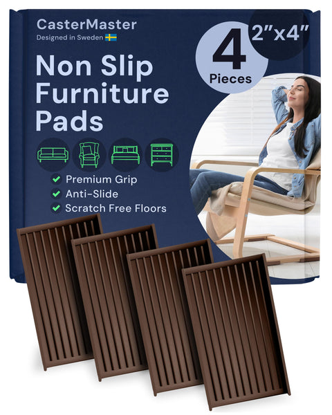 CasterMaster Non Slip Furniture Pads Brown CasterMaster