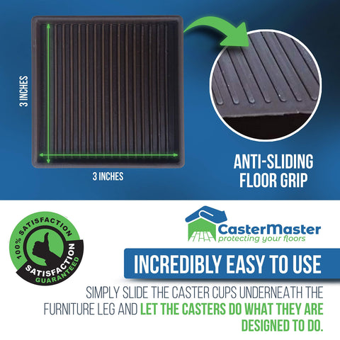 CasterMaster Non Slip Furniture Pads Brown CasterMaster