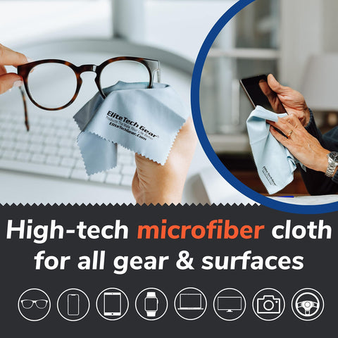 Elite Tech Gear Microfiber Cloth Bulk Blue Elite Tech Gear