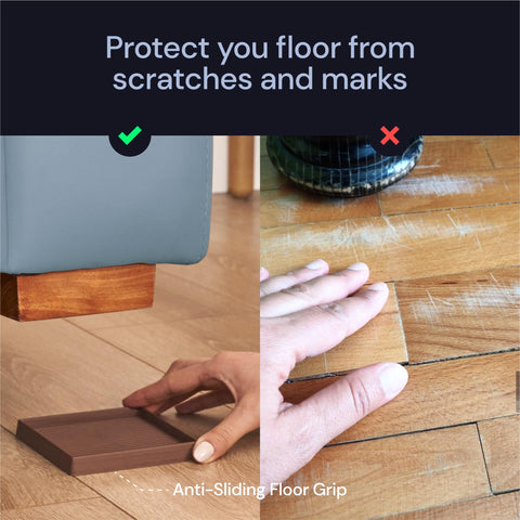 CasterMaster Non Slip Furniture Pads Brown CasterMaster
