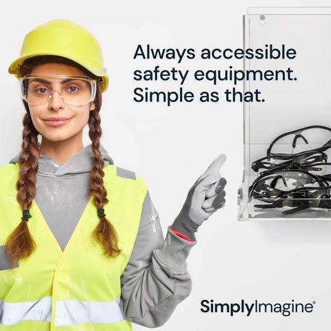 SimplyImagine Safety Glasses Dispenser 2 Lids SimplyImagine