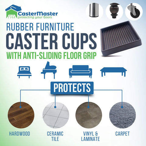 CasterMaster Non Slip Furniture Pads Brown CasterMaster