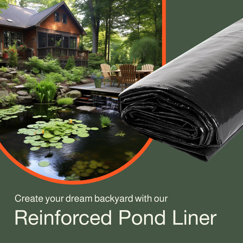 MaPorch Waterproof Pond Liner- Black MaPorch