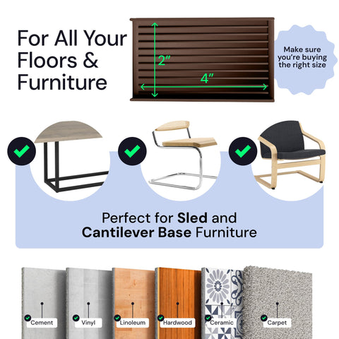 CasterMaster Non Slip Furniture Pads Brown CasterMaster