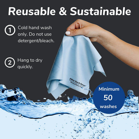 Elite Tech Gear Microfiber Cloth Bulk Blue Elite Tech Gear