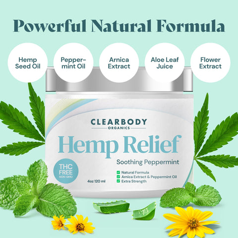 Clearbody Organics Hemp Cream Peppermint & Arnica Clearbody Organics