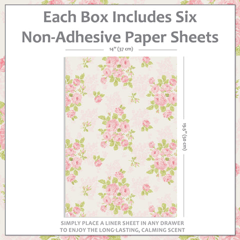 Scented Drawer Paper Liners (6-Pack Non-Adhesive Sheets) Elodie Essentials