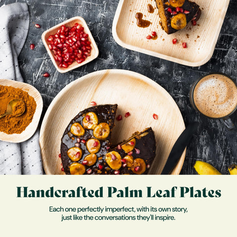 Chic Leaf Palm Leaf Plates Bulk – 50 Pack 10" Chic Leaf