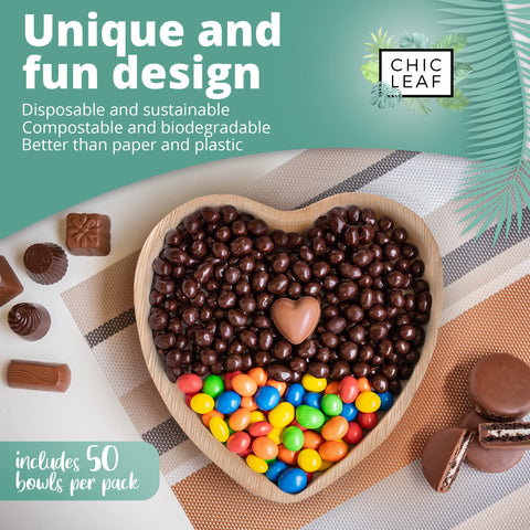 Heart-Shaped Palm Leaf Plates for Weddings Chic Leaf