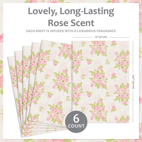 Scented Drawer Paper Liners (6-Pack Non-Adhesive Sheets) Elodie Essentials