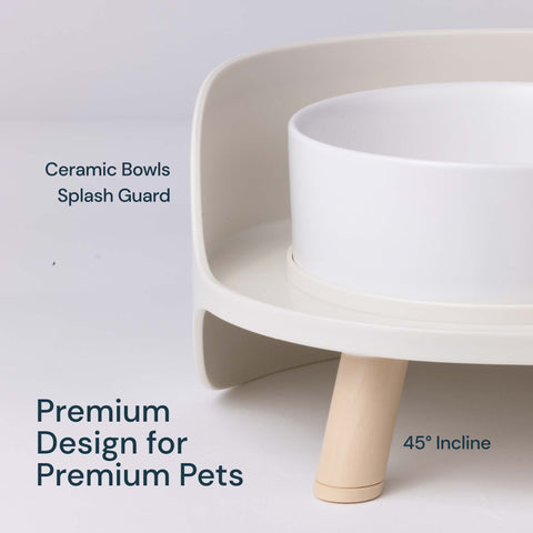 MalsiPree Pet Feeder Station With Bowls Malsipree