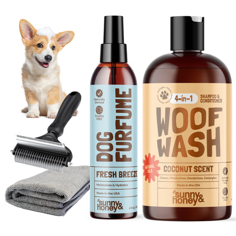 Sunny & Honey Dog Bathing Kit: Bath Time Freshness & Beyond Sunny & Honey