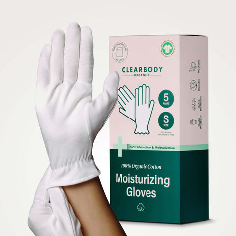 Clearbody Organics: 100% Pure Cotton Gloves for Eczema & Dry Hands Clearbody Organics