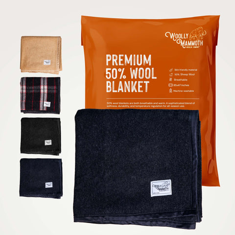 Woolly Mammoth Nester: Warm Wool Blanket for Indoor & Outdoor Comfort Woolly Mammoth