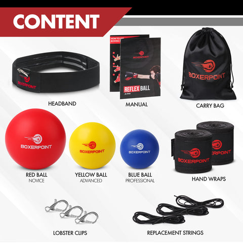 Boxing reflex ball training kit.