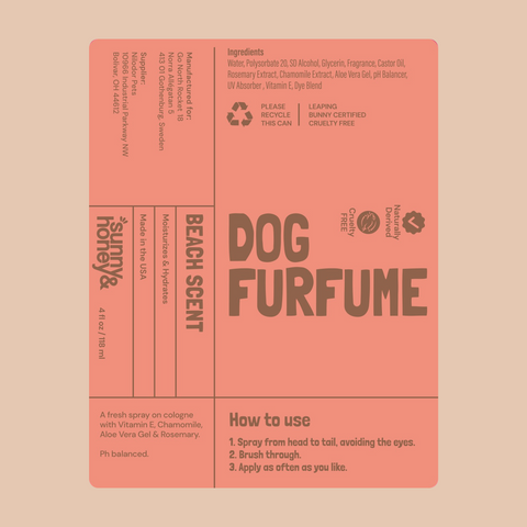 Sunny & Honey Dog Furfume: Dog Deodorizing Spray for Sensitive Skin (2-Pack) Sunny & Honey