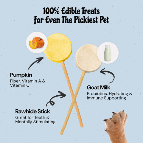 MalsiPree Pawlipop (8 Pcs): Freeze-Dried Dog Lollipop Treats for Training Malsipree