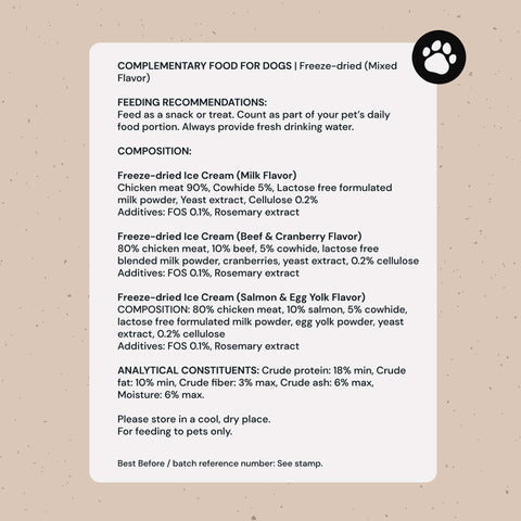 MalsiPree Ice Cream Pawps (15 Pcs): Freeze-Dried Dog Popsicle Treats Malsipree