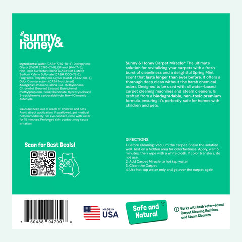 Sunny & Honey Carpet Miracle Cleaner 32 oz Sunny & Honey